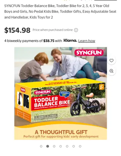 Syncfun Toddler Balance Bike, View more
