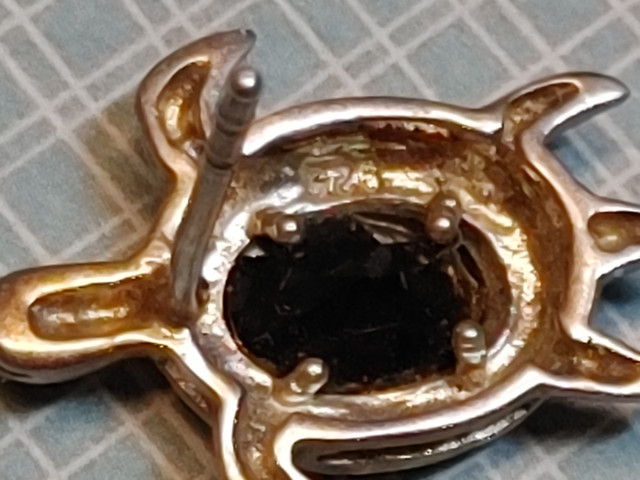 925 Sterling Silver Small Turtle 20MM Earrings Stud Gemstone in Jewellery & Watches in Brockville - Image 4