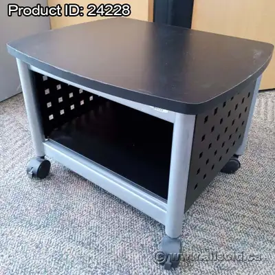 Rolling File Cart and Printer Stand Colour: Grey Condition: Used Usage: File Cart and Under desk Pri...