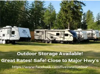 Safe and Secure Outdoor storage. Great yearly rates. Owners live on premises. Close to Hwy 407, Hwy...