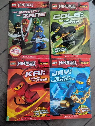 I have for sale Gently Used Lot of 4 Scholastic Lego Ninjago Books!!! If you have any questions or w...