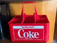 Vintage 1970s Coca Cola  plastic Family Pack Carrying case