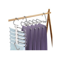 NEW 2 Packs foldable pant hangers space saver with 10 hangers