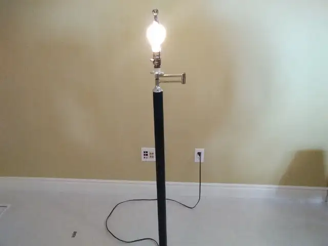 REDUCED Vintage Swing Arm Floor Lamp, Green and Brass in Indoor Lighting & Fans in Kawartha Lakes - Image 11