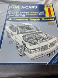HAYNES VINTAGE 1982 - 1989 GM  A CAR REPAIR MANUAL #1572