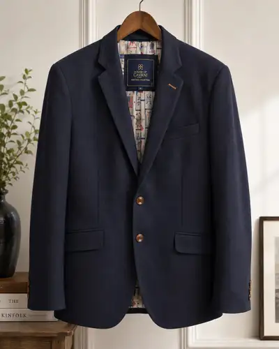Navy Blue Blazer - House of Cavani Heritage Collection, View more