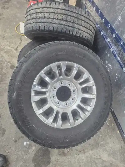 Ford F350 Stock Rims (Lariat) and Firestone Winterforce LT tires 8 x 170 10ply Sensors, caps and nut...