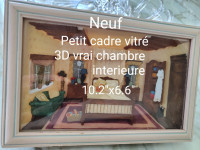 Petit cadre vitré 3D vrai chambre interieure