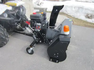 15 HP 48 IN. WIDE SNOW BLOWER FOR FRONT OF ATV ONLY USED 4 OR 5 TIMES TO LARGE FOR MY DRIVEWAY LOOKI...