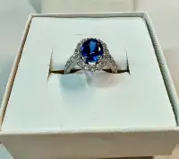 Fabulous tansonite diamond ring