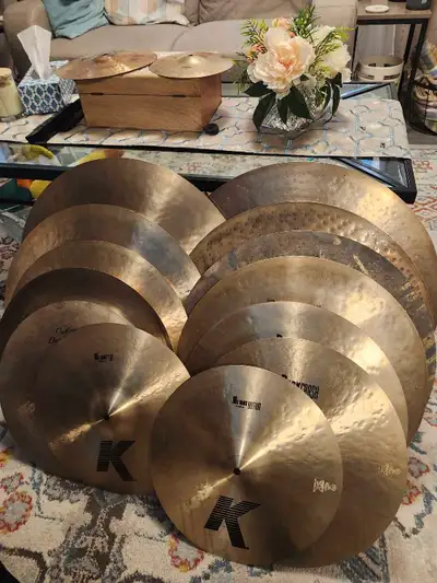 12 pc. Zildjian K cymbal set & bonus Paiste Rude 24" cymbal!, View more