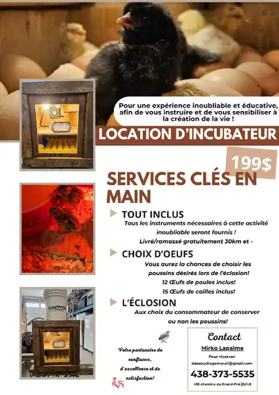 Locations Incubateurs scolaire, View more