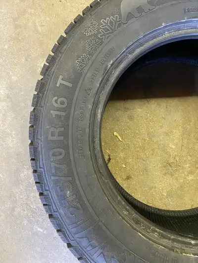 Set of 4 winter tires for sale 215/70 R16. Like new condition only used one season
