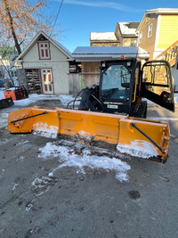 Snow pusher for skid steer extendable 6’ to 10’