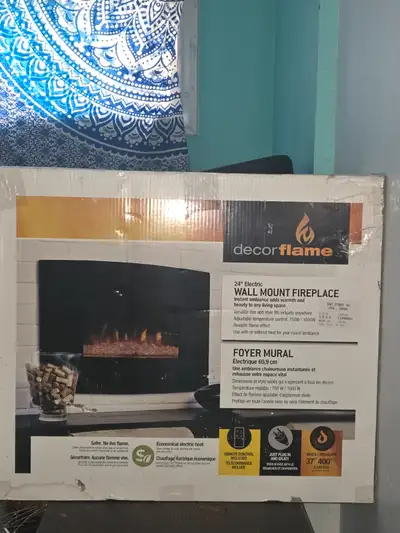 Wall mountable heater fire place, View more