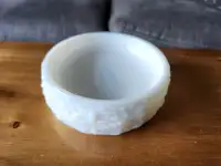 Circular AVON milk glass dish