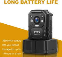 CammPro I826 1296P HD Police Body Camera,128G Memory,BRAND NEW