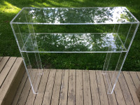 Plexiglass clear shop display shelf unit