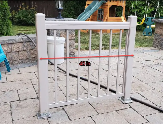 42 ln. ft of Aluminum Railing - Very good condition - Beige in Decks & Fences in Mississauga / Peel Region - Image 6
