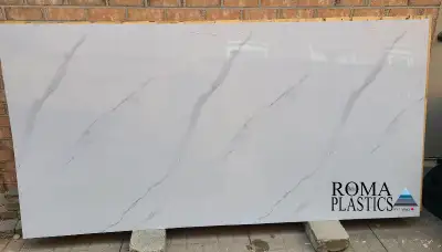 4 X 8 FT, 3mm Wall Panels. Looks like Marble, Porcelain Quartz Slab. 100% waterproof, very high qual...