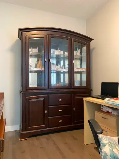 Hutch display cabinet with light, View more