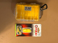 Kayak equipment - dry box and safety whistle