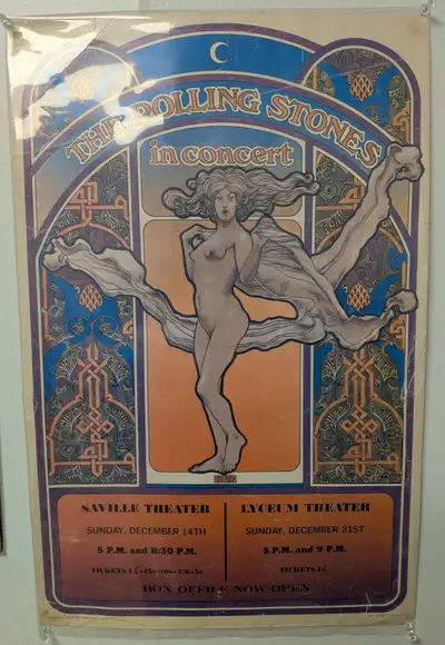 Rolling Stones 1969 Art Deco Concert Poster, View more
