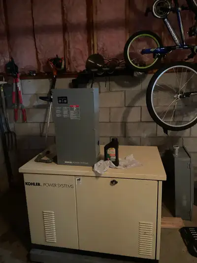 Kohler generator. 10 kw 40 amp propane or natural gas. Was at a rural place that was on propane. Com...