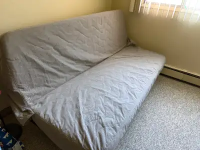 [Cash only] Ikea Sofa Bed Grey Cover with mattress, View more