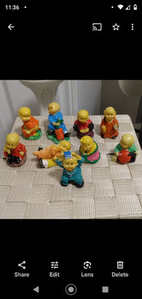 Traditional 9 Young Ceramic Figures