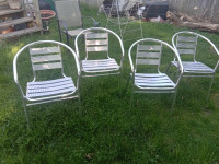 4 New Chairs Commercial/home Aluminum Indoor-Outdoor use with Tr