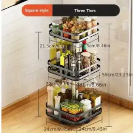 3-Tier Rotating Spice Rack, View more