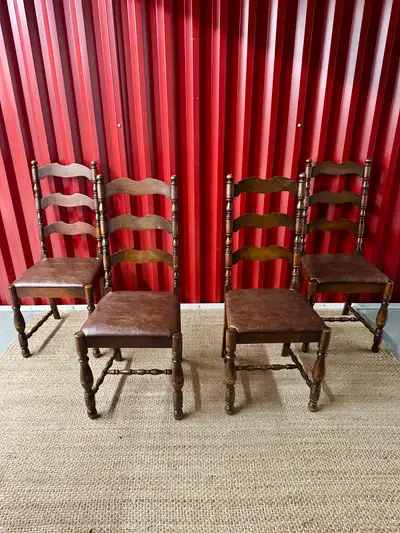 MCM Walnut Chairs Set, View more