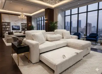 Corduroy Sleeper Sectional, View more