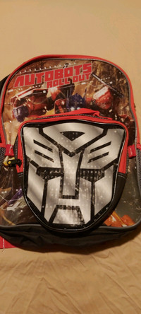 New transformers backpack with lunch bag, with tags