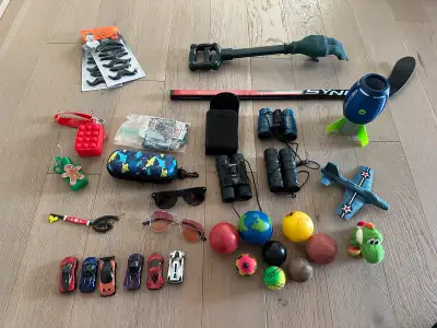 boys toys  - mini stick - balls - binoculars - hot whe, View more