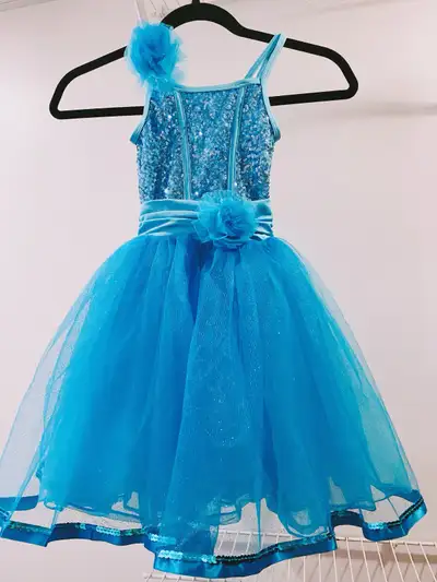 Premium Princess Dress – Sparkling Blue Tulle Party Dress ✨, View more