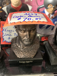 Captain America Marvel Statue Bust w Box Booth 279