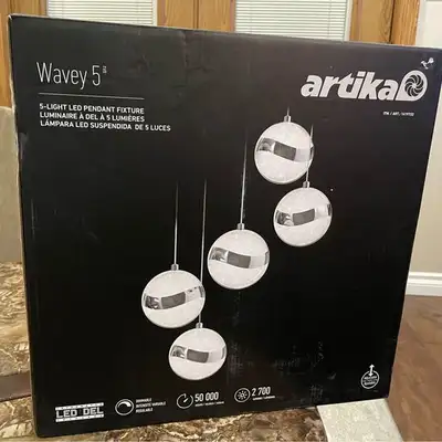 LED Pendant Fixture Wavey 5-light Chandelier, View more