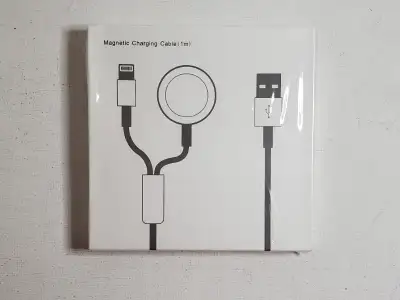 Magnetic Charging Cable 1M brand new / cable de recharge magnétique 1M neuf ***fiche iphone / prise...