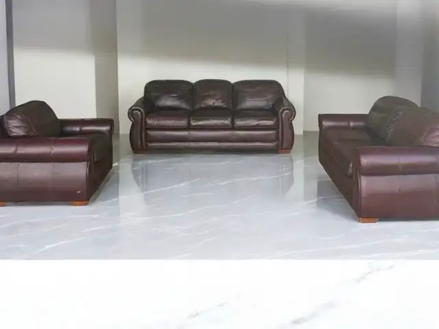Top Grain Leather Sofa, Love Seat and Chair 628643620665631215