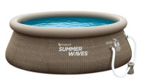 Summer Waves 8ft x 2.5ft Inflatable Rim Pool with Pump