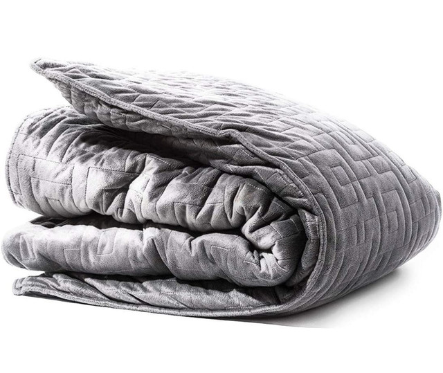 Tranquility 12lb Weighted Throw Blanket - Gray in Health & Special Needs in Windsor Region - Image 2