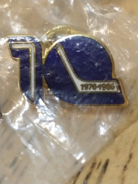 FQHG 1976-1986 10th anniversary lapel pin