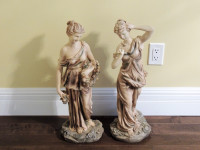 Two Resin Woman Statues