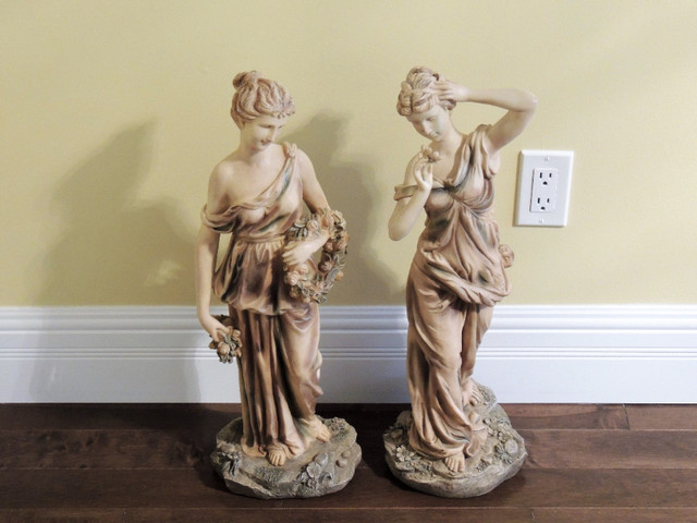 Two Resin Woman Statues in Arts & Collectibles in Oshawa / Durham Region
