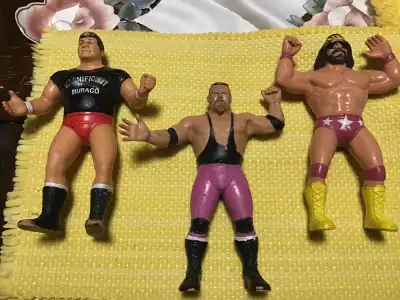 Collection of vintage WWF LJN toy Wrestlers Only 11 left, View more
