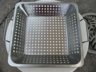 Stainless Steel BBQ Grill Pan Tray 12.75" x 12.75" Like New