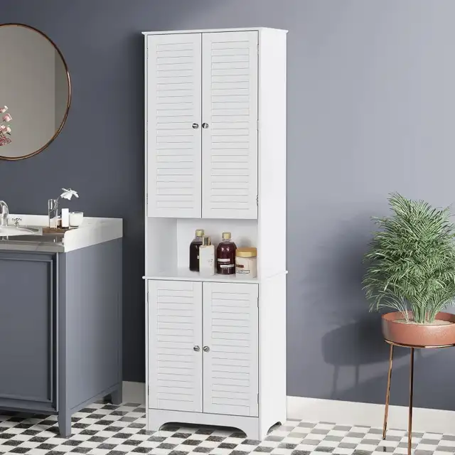 72" Tall Bathroom Storage Cabinet, Slim Bathroom Cabinet  in Storage & Organization in Markham / York Region - Image 9