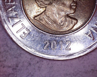 pièce de 2 dollars canadien 2012 (date en double)